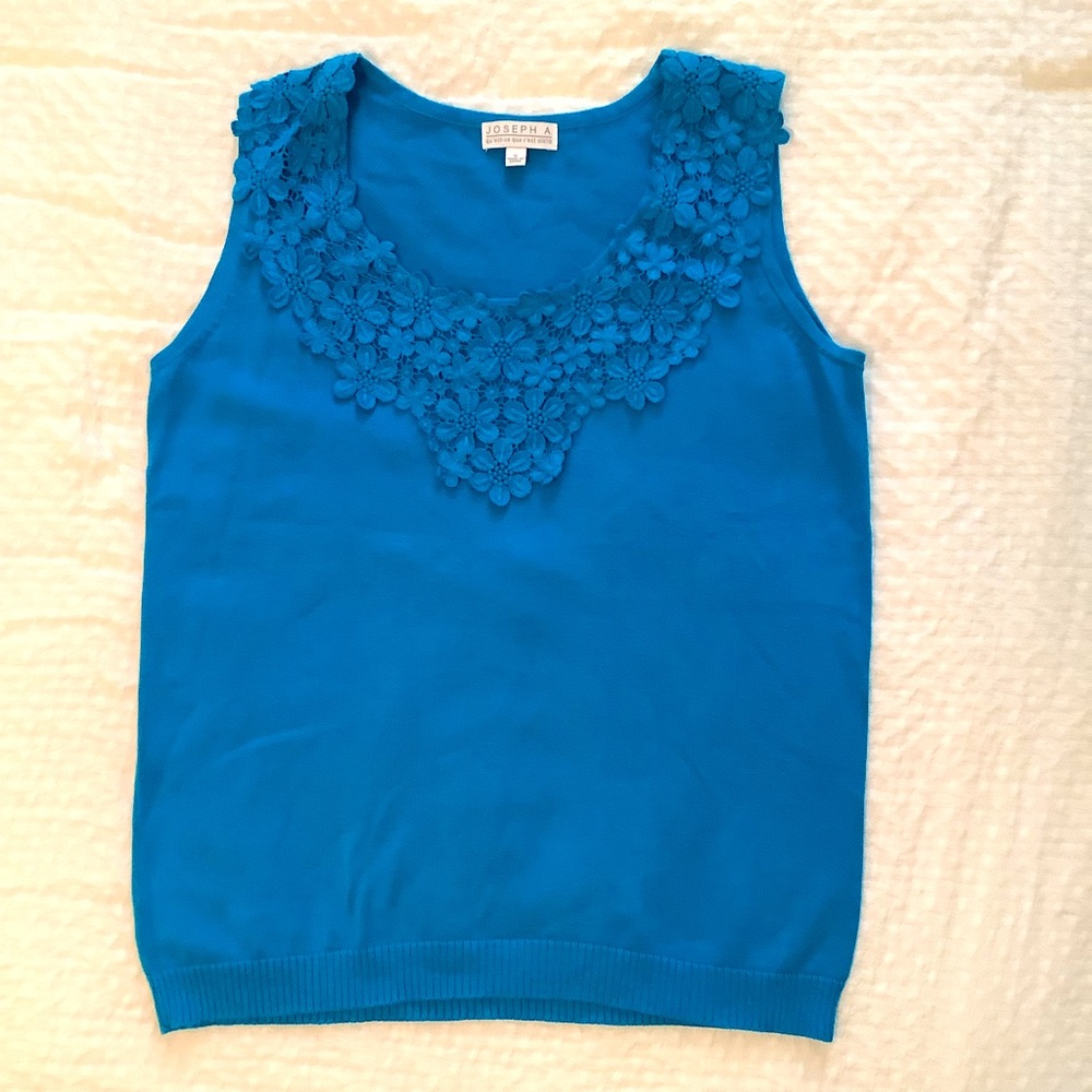 Joseph A. sweater set, cerulean blue, size small - Picture 3 of 4